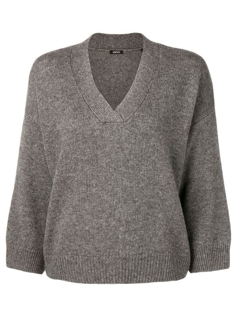 Aspesi V-neck jumper - Grey