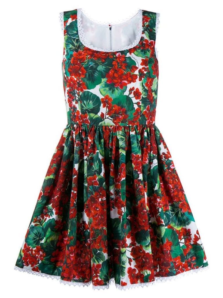 Dolce & Gabbana floral mini dress - Red