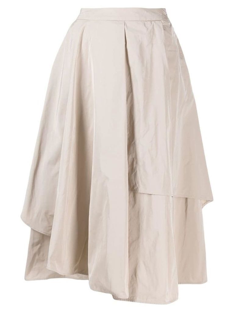 Peserico asymmetric midi skirt - Neutrals