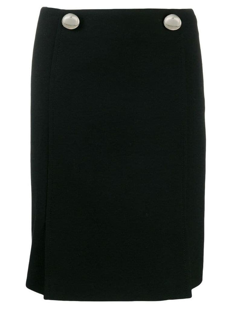 Prada straight panelled skirt - Black