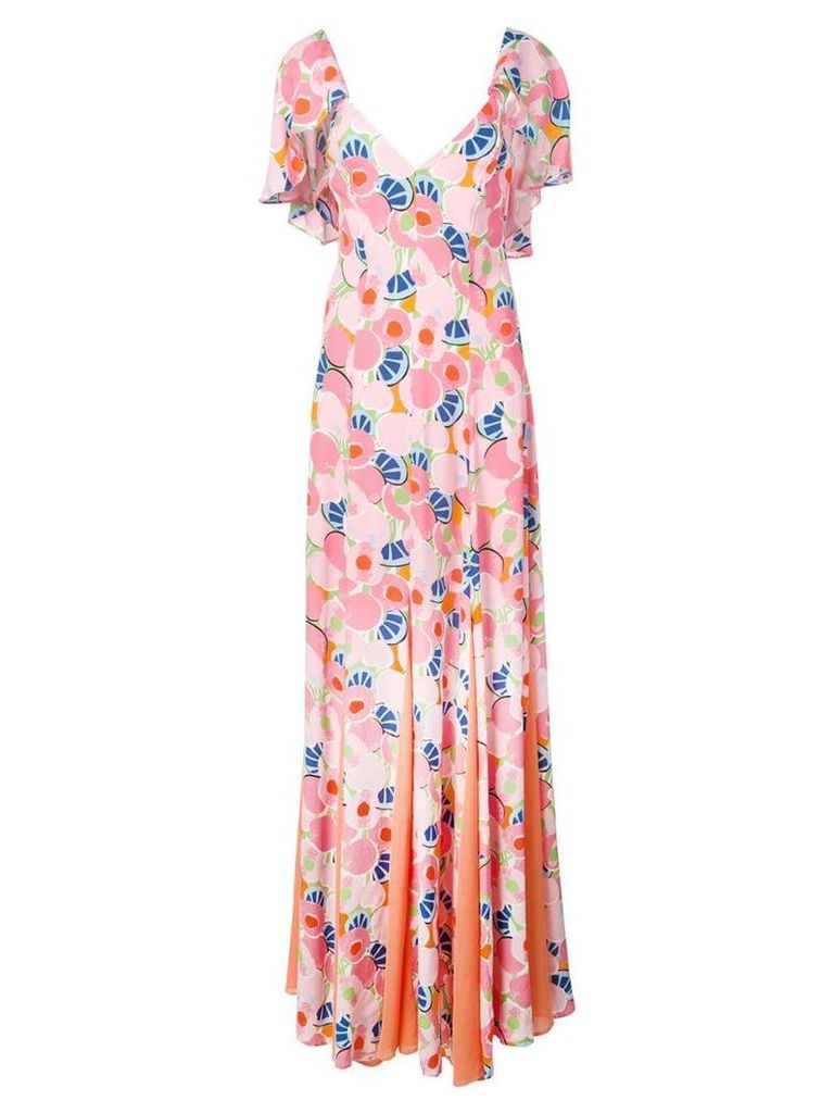 Staud Blossom print maxi dress - Pink