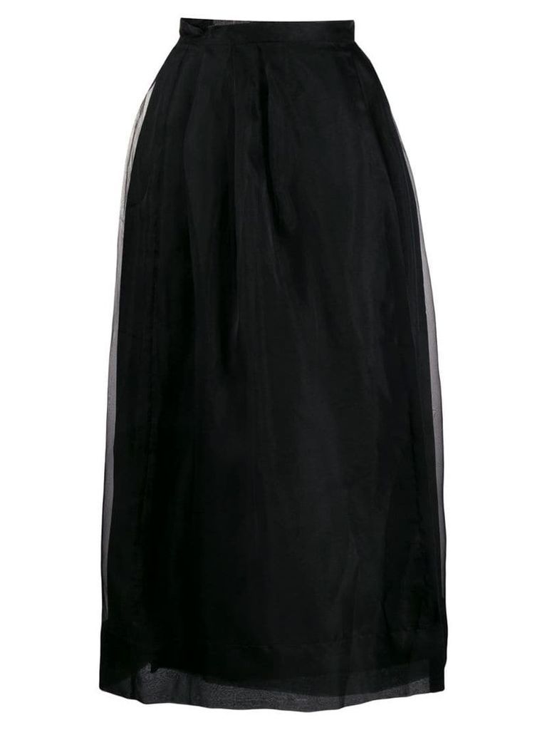 Jourden organza pleated skirt - Black