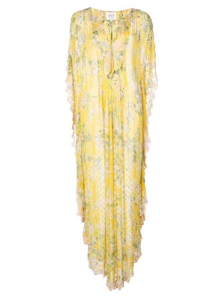 Hemant And Nandita floral print maxi dress - Yellow