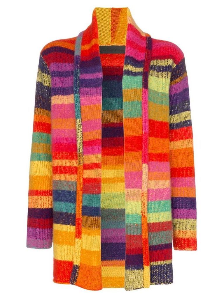 The Elder Statesman Tes striped cashmere cardigan - Multicoloured