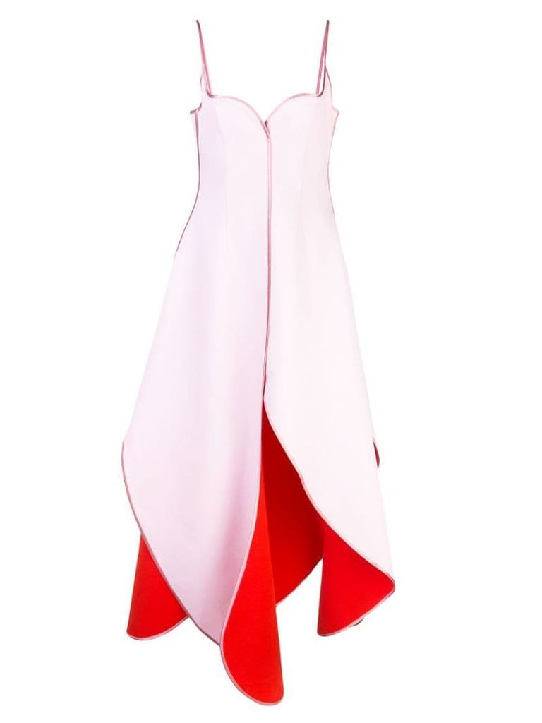 Y/Project contrast lining flared gown - Pink