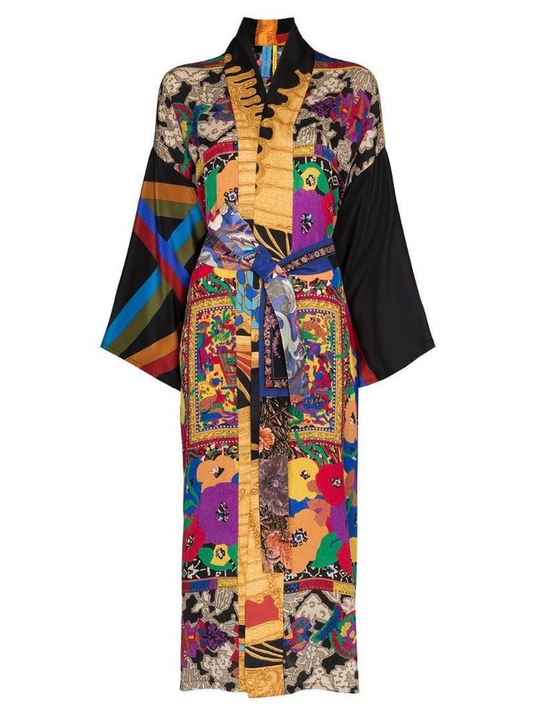 Rianna + Nina floral print silk kimono - Multicolour