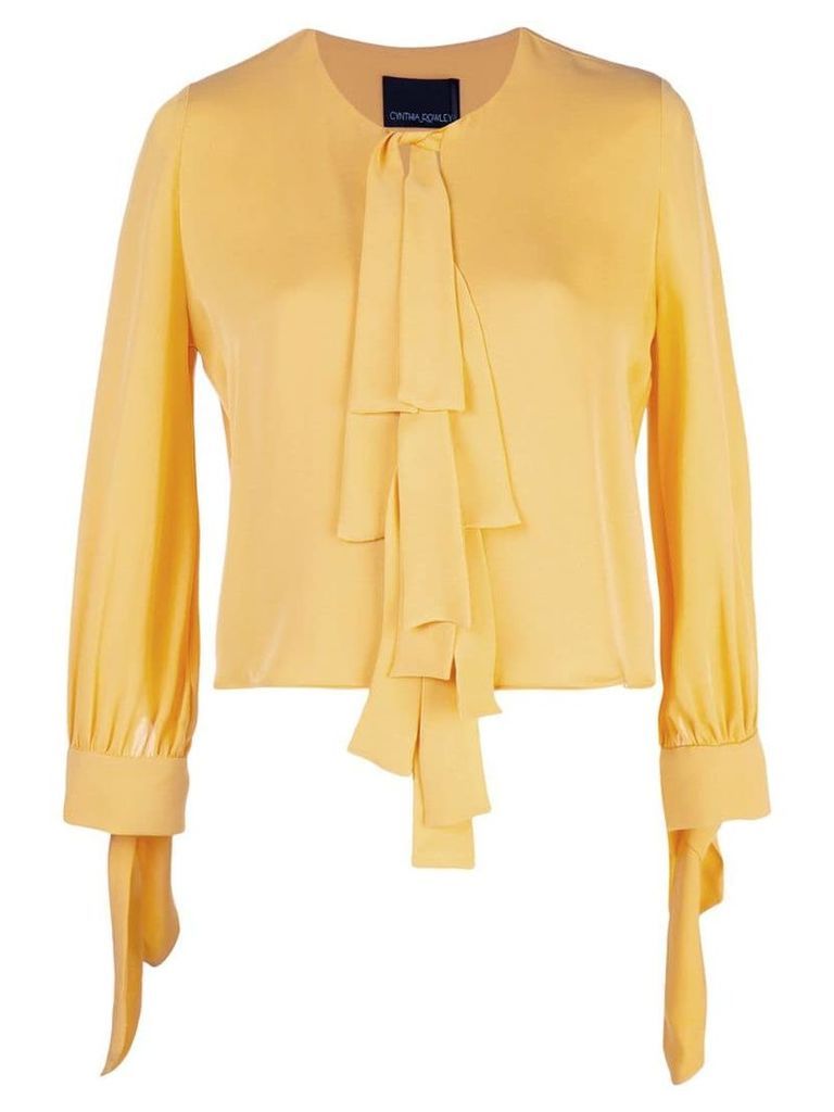 Cynthia Rowley Tennessee Tie Front Top - Yellow