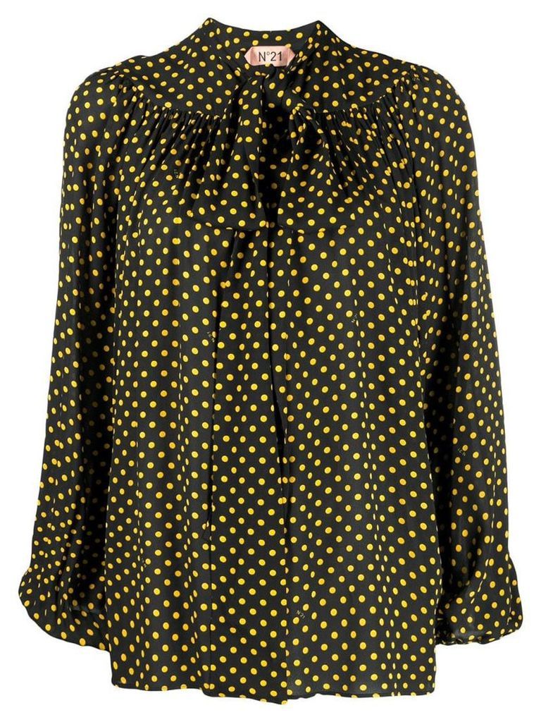 Nº21 polka dot blouse - Black