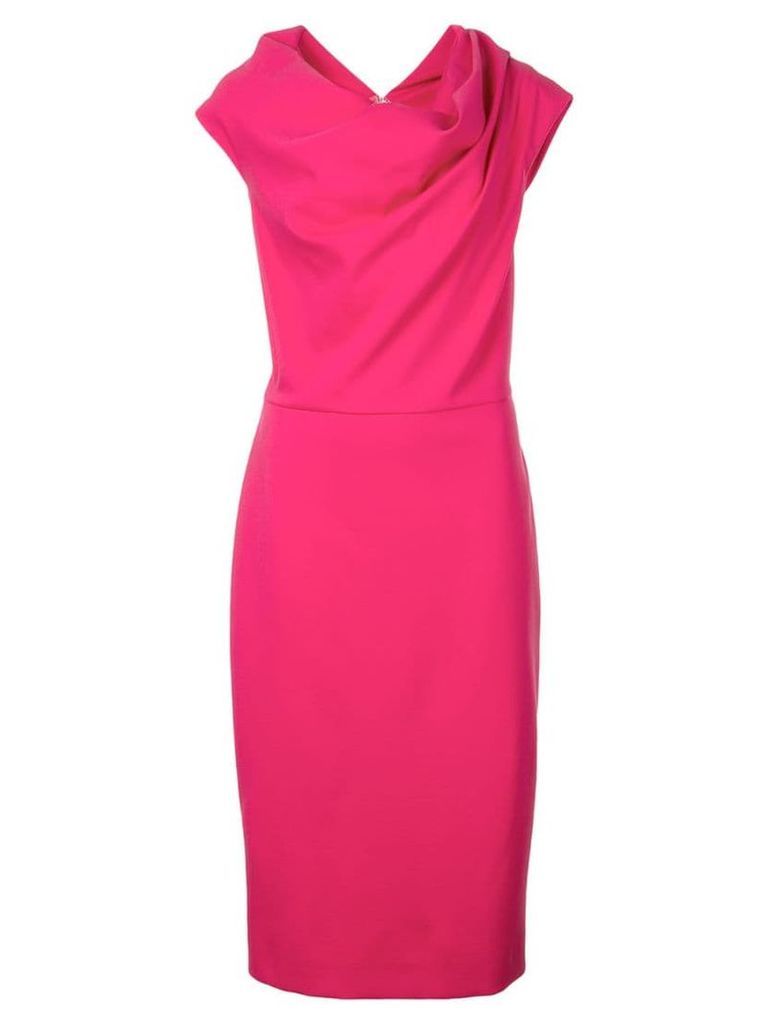 Escada sleeveless drape midi dress - Pink