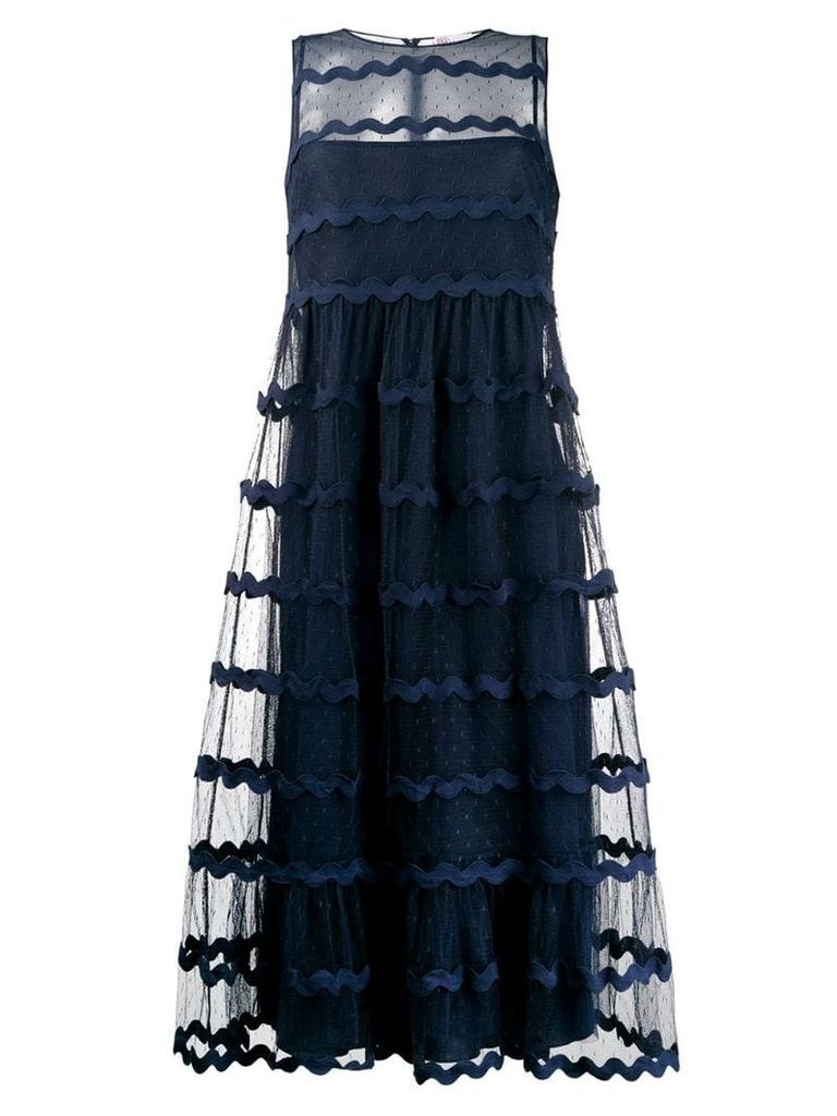 Red Valentino layered tulle dress - Blue