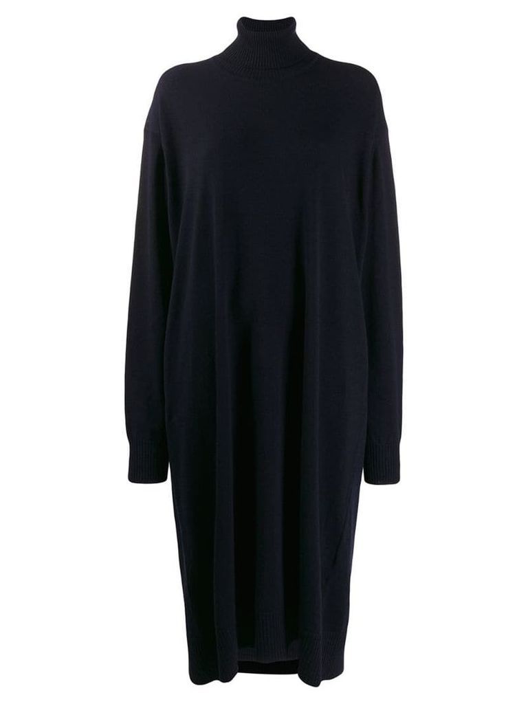 Jil Sander long sweater dress - Blue