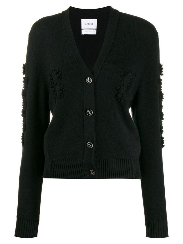 Barrie textured detail cardigan - Black