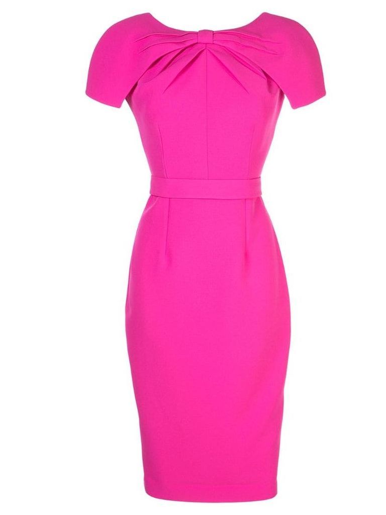 Safiyaa London fitted midi dress - Pink