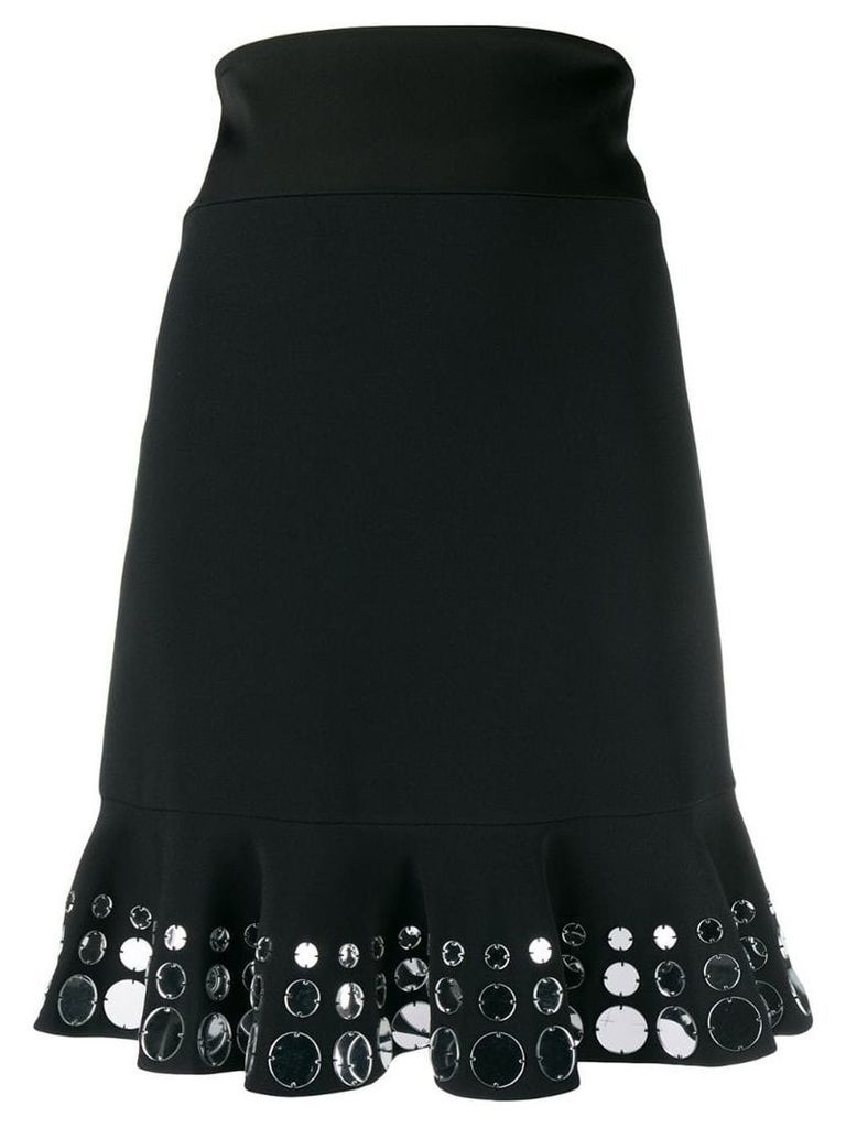 David Koma embellished high-waisted skirt - Black