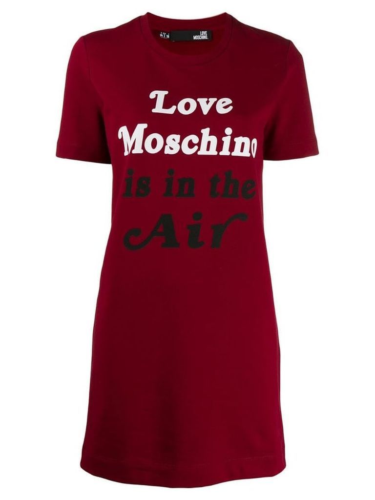 Love Moschino 'Love Moschino is in the air' T-shirt dress - Red