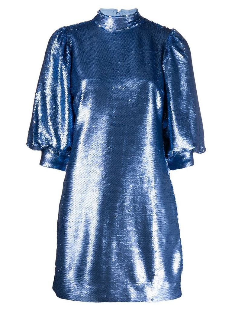 Ganni sequin mini dress - Blue