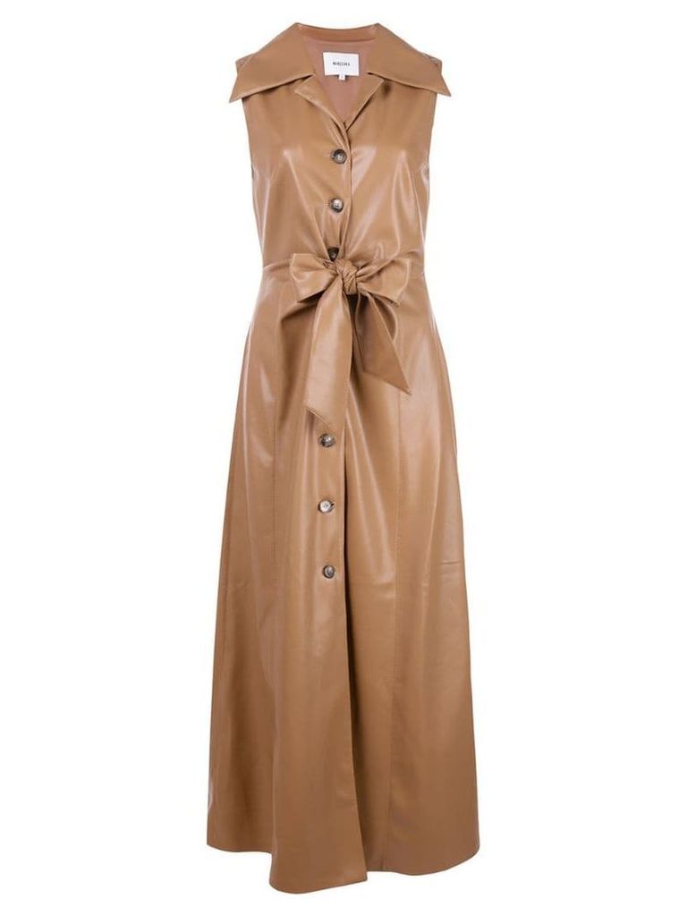 Nanushka sleeveless shirt dress - Brown
