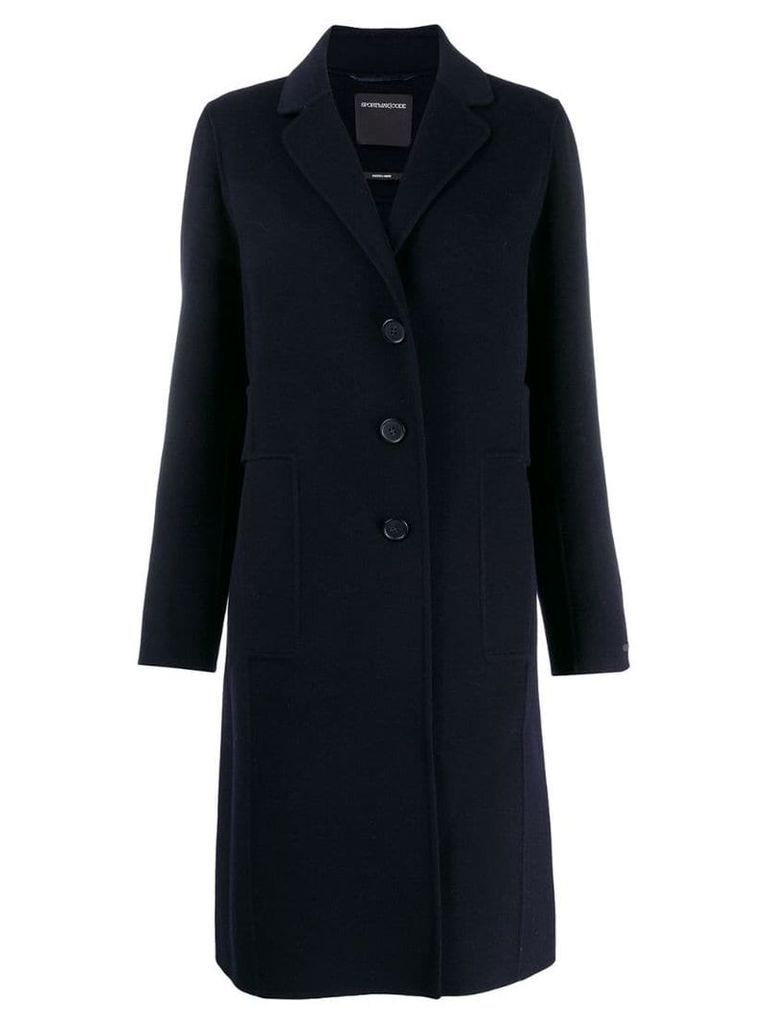 Sport Max Code single breasted overcoat - Blue