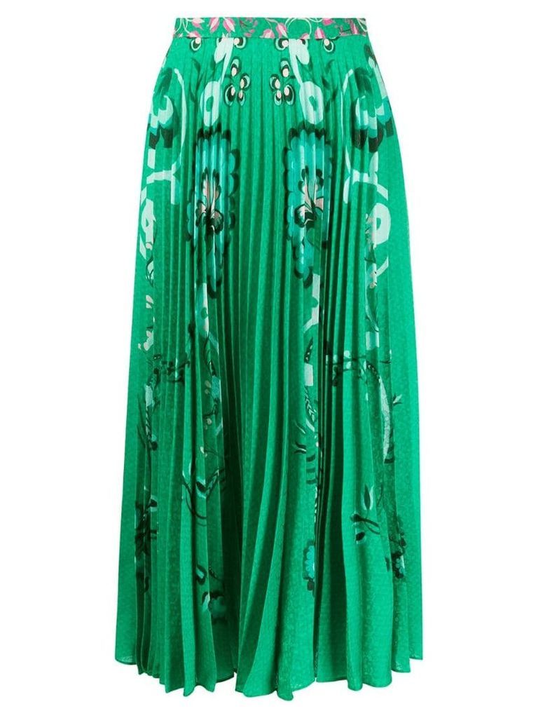 Saloni pleated skirt - Green
