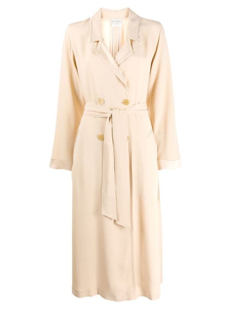 Forte Forte double breasted trench coat - Neutrals