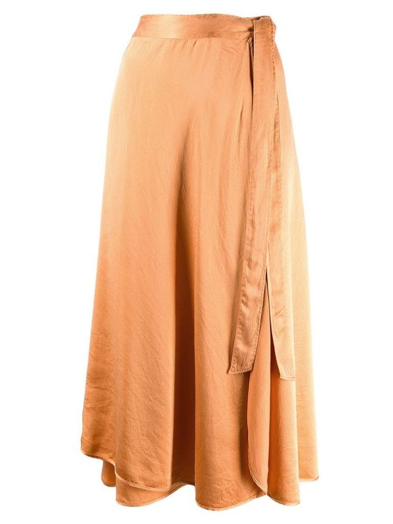 Forte Forte slim wrap skirt - Orange