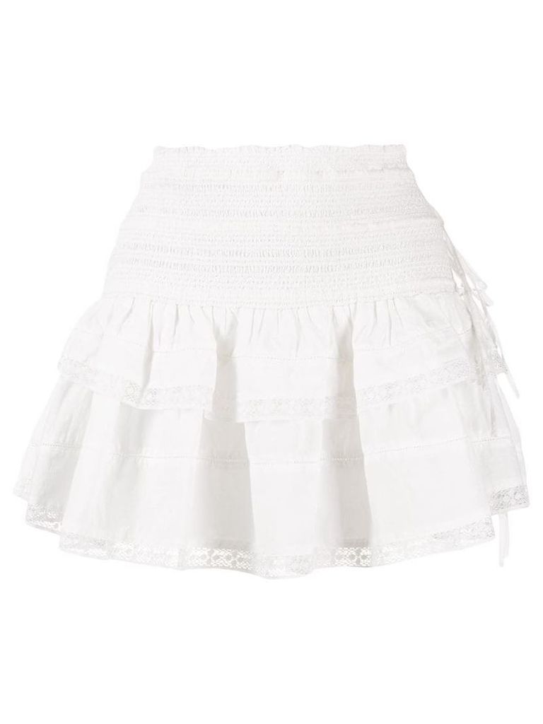 Love Shack Fancy Mira A-line skirt - White