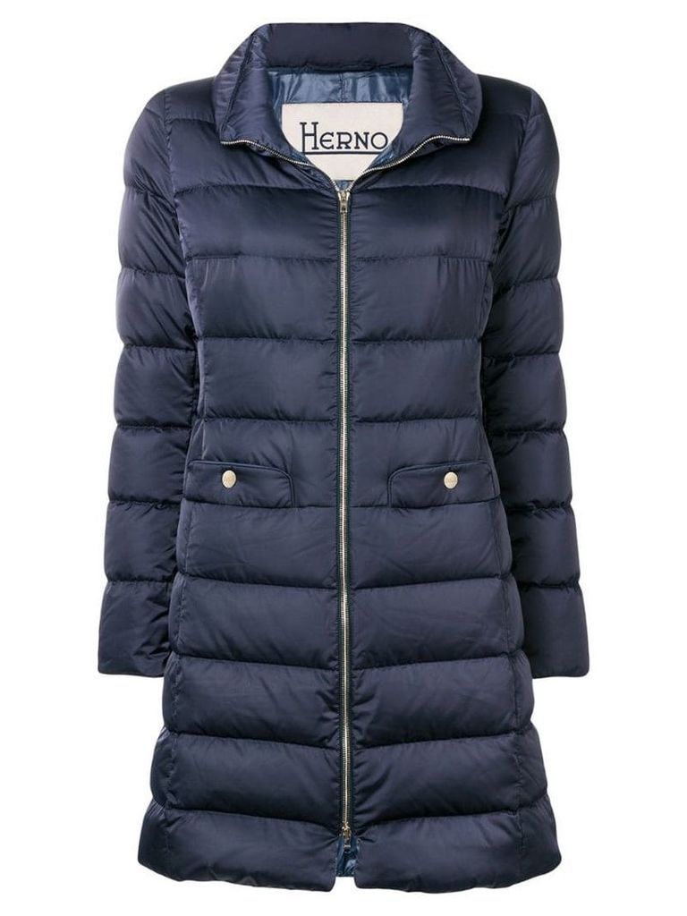 Herno padded slim fit coat - Blue