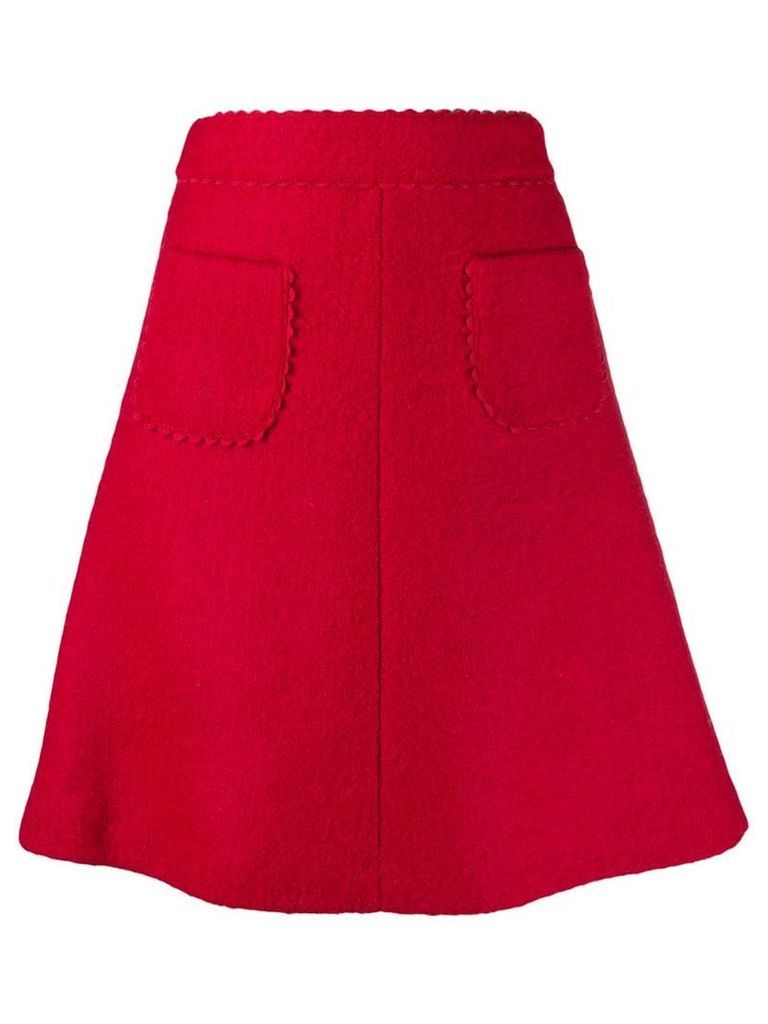 Red Valentino REDValentino scallop detailed A-line skirt