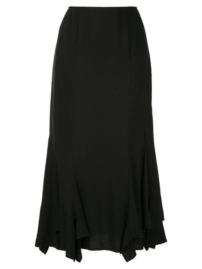 Yohji Yamamoto draped detail skirt - Black