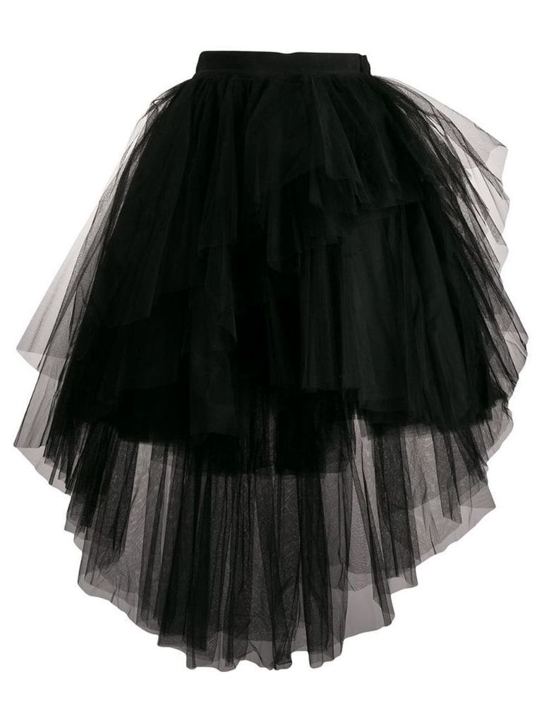 Brognano asymmetric tulle skirt - Black