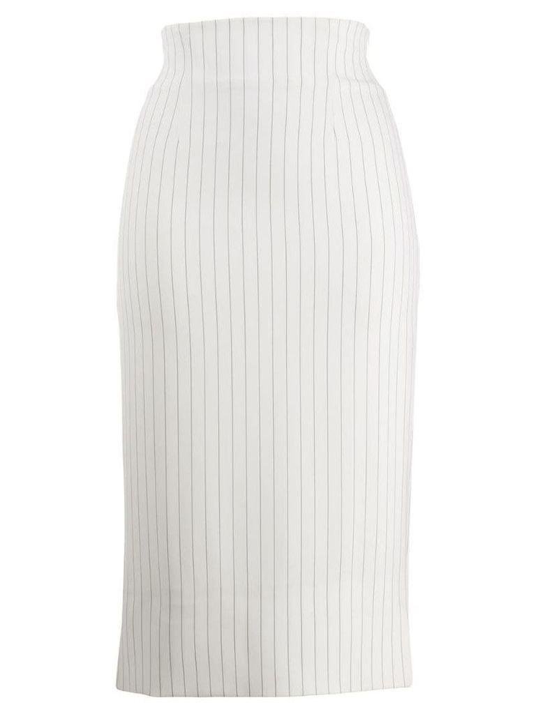 Federica Tosi high-waisted striped skirt - White