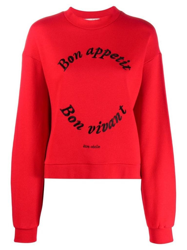 Être Cécile Bon Appetit sweatshirt - Red