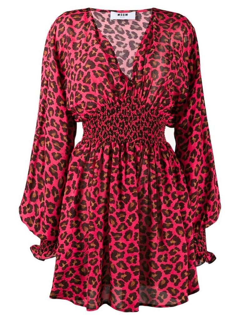 MSGM leopard print dress - Pink