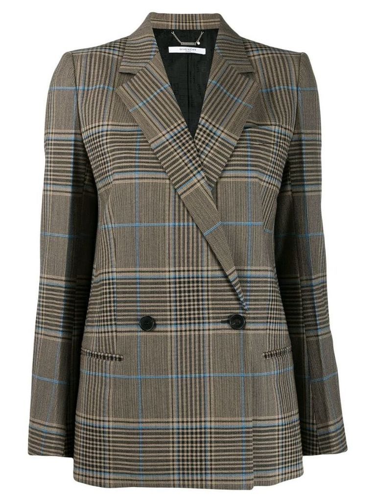 Givenchy double-breasted check blazer - Neutrals