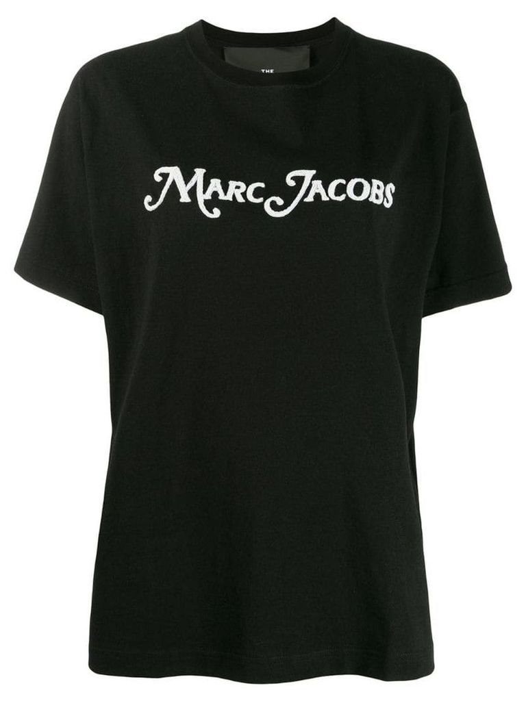 Marc Jacobs bead embroidered logo T-shirt - Black