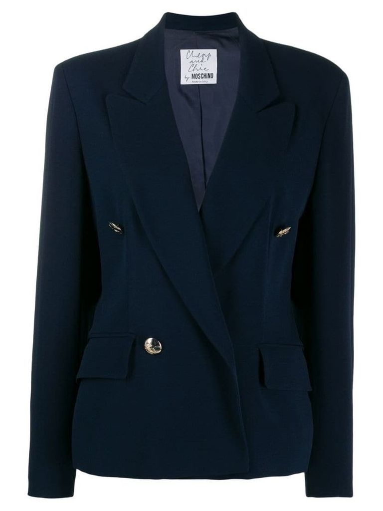 Moschino Pre-Owned double-breasted blazer - Blue