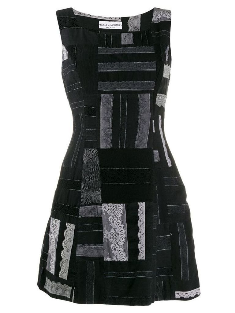 Dolce & Gabbana Pre-Owned 1990's patchwork dress - Black