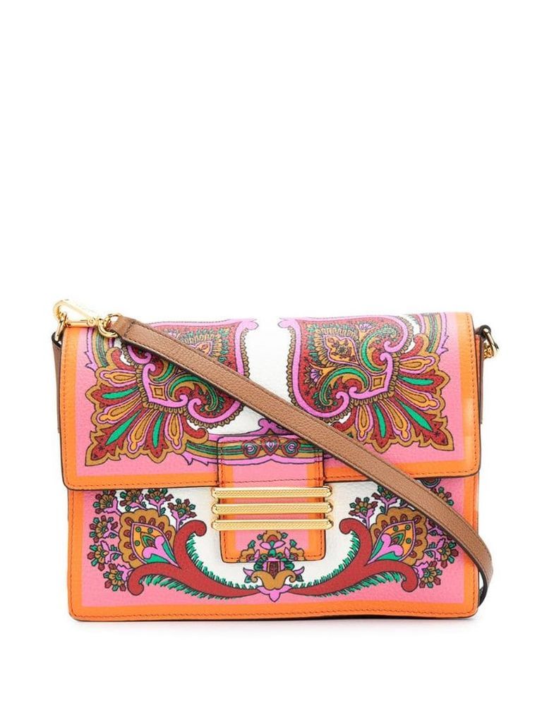 Etro printed shoulder bag - Orange