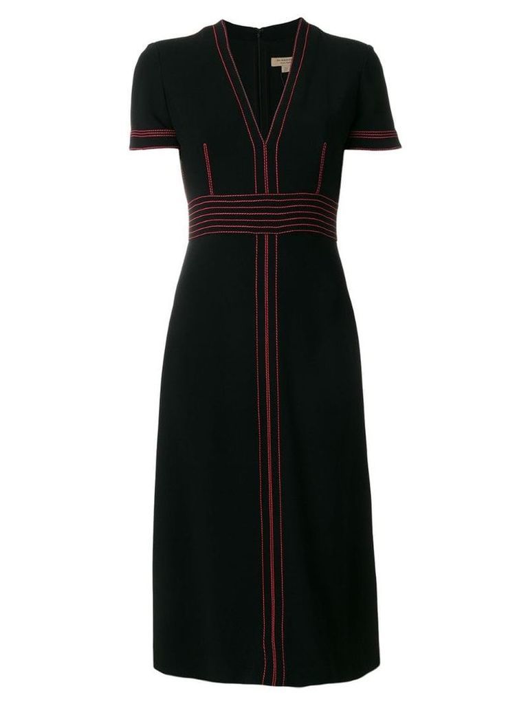 Burberry contrasting stitch detail dress - Black