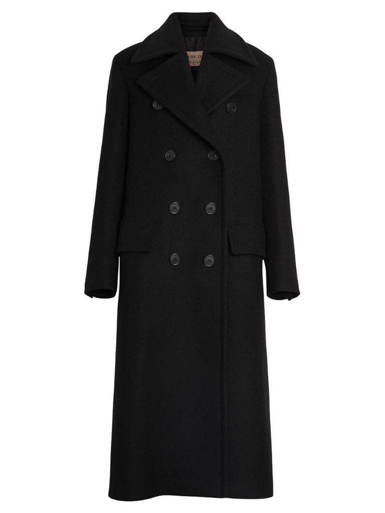 Burberry Double-faced Cashmere Tailored Coat - Black
