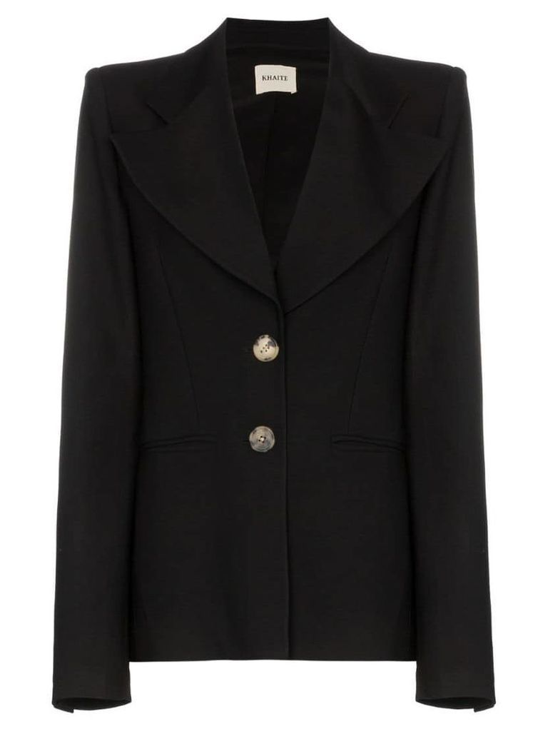 Khaite Alexis oversized lapels blazer jacket - Black