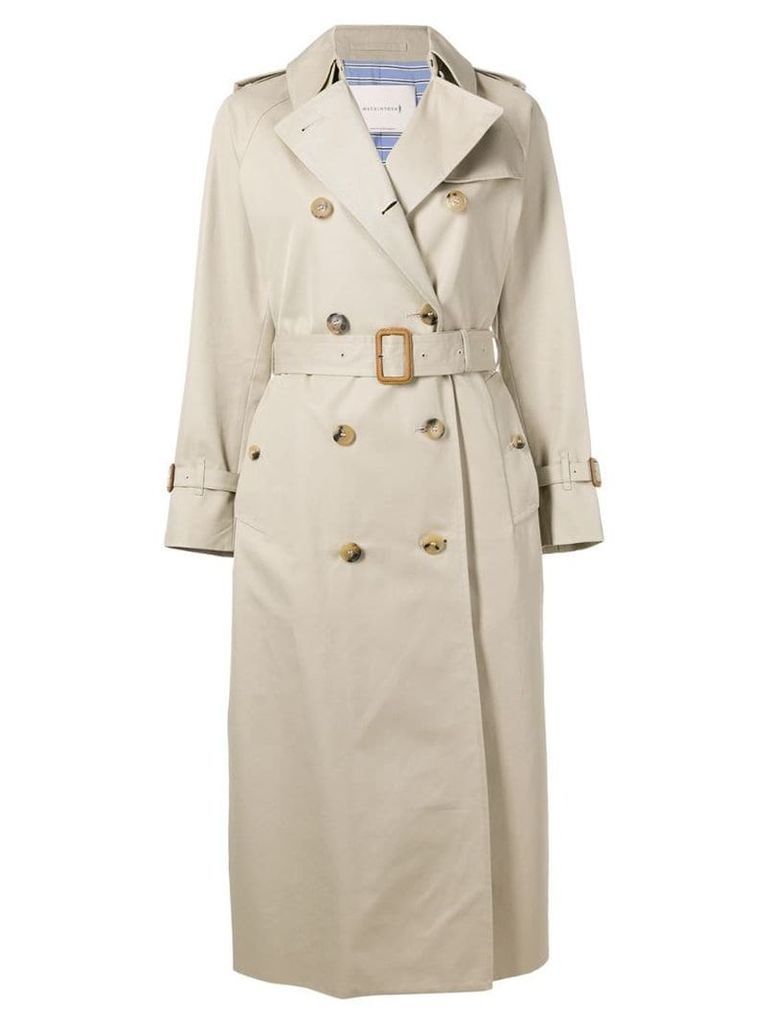Mackintosh Sand Cotton Long Trench Coat LM-041F - Neutrals