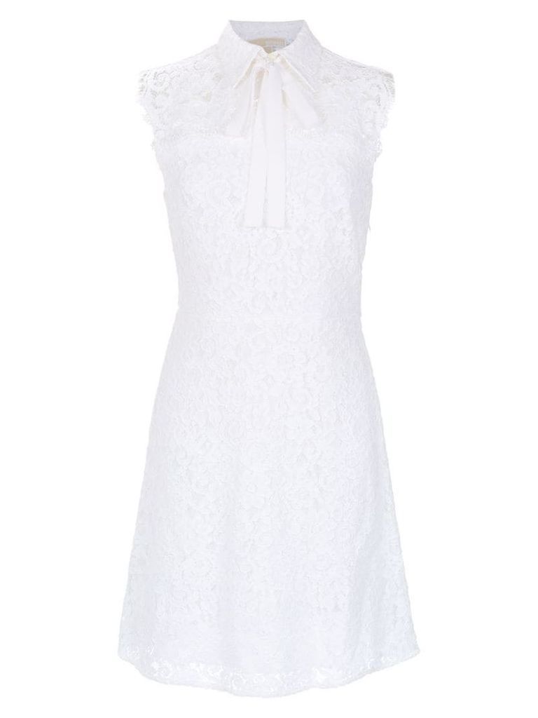 Michael Michael Kors sleeveless floral lace dress - White