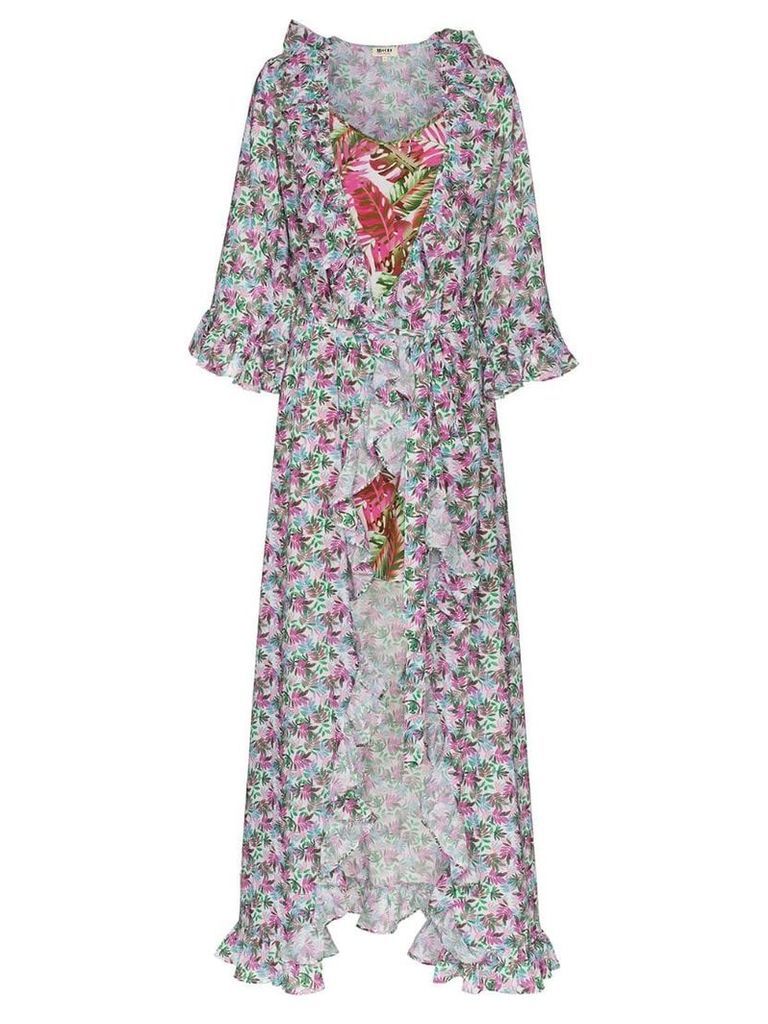 All Things Mochi floral print maxi wrap dress - Pink