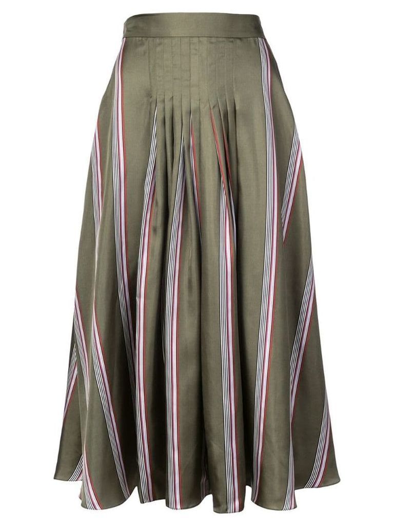 Roksanda striped flared midi skirt - Green