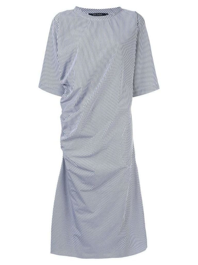 Sofie D'hoore Gathered Side-seam Stripe Dress - Blue