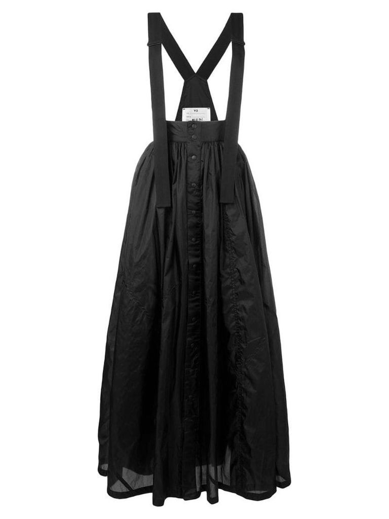 Y-3 long pleated skirt - Black