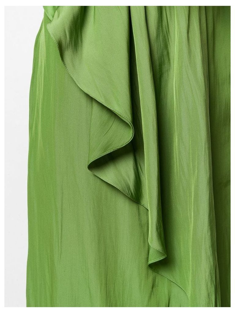 Lanvin draped ruffle shirt dress - Green