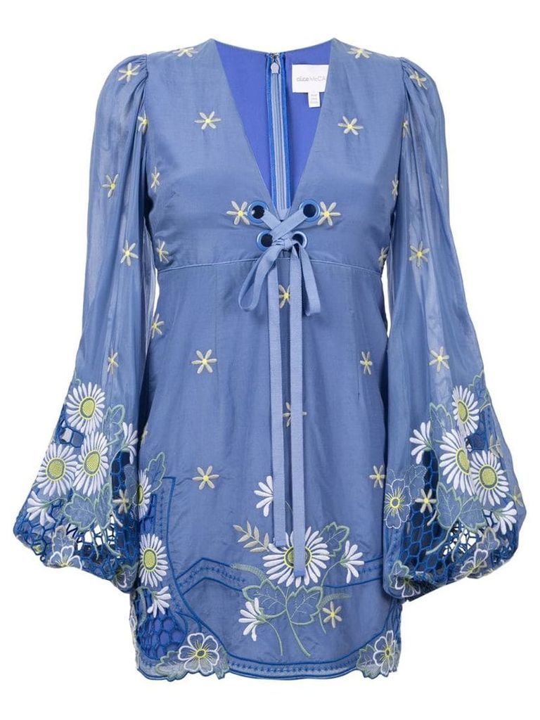 Alice Mccall Honeycomb Daisy mini dress - Blue