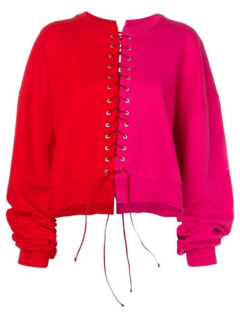 Unravel Project colour block sweatshirt - Pink